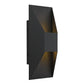 YANSUN 12in Black LED Wall Sconce 14W 595LM 3CCT Dimmable Modern Steel Wall Light Sand Blast Acrylic cETLus Certified