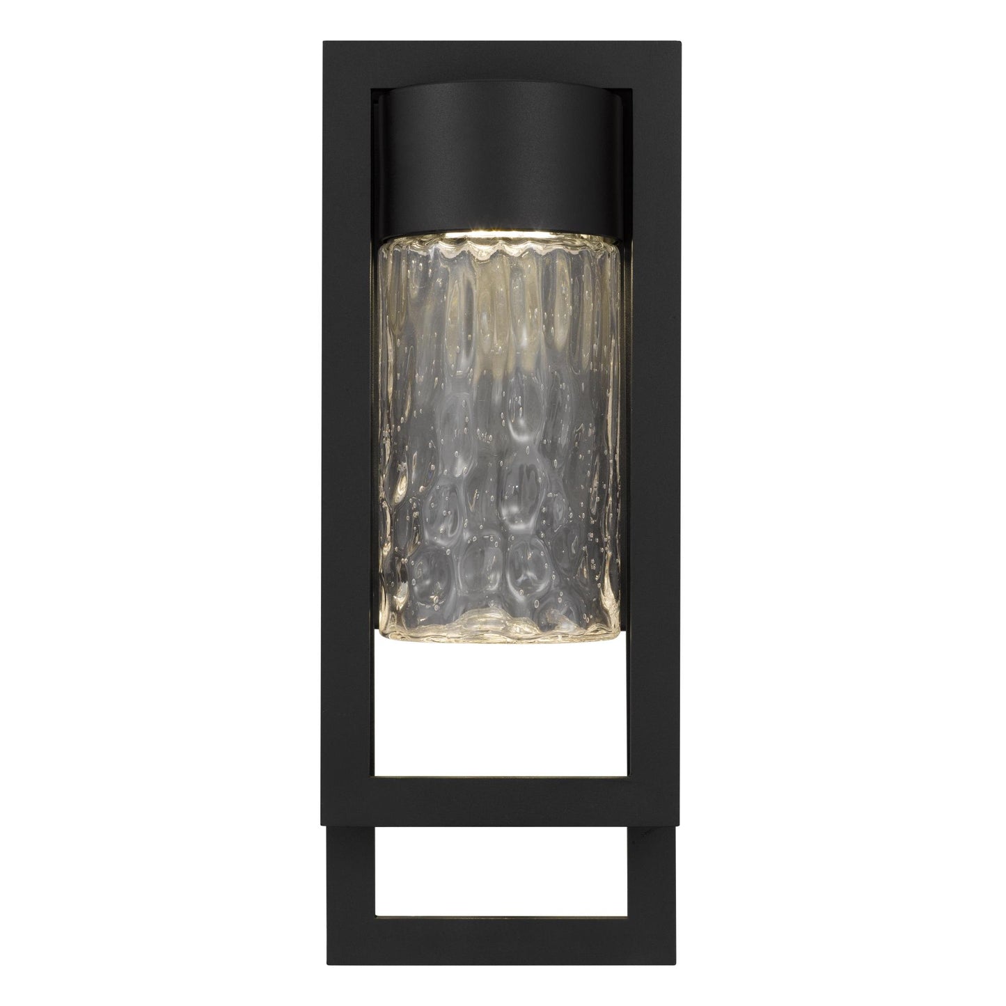YANSUN 15in LED Wall Sconce 12W 600LM 3CCT Dimmable Modern Indoor Wall Light Clear Hammered Glass cETLus Certified