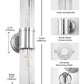 YANSUN 3 in. 2-Light Chrome Vanity Light Fixture with Sparkling Crystal Accents Versatile Bathroom Wall Sconce for Bathroom