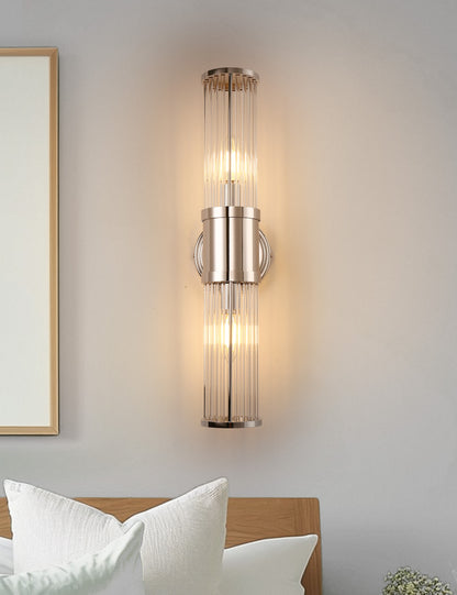 YANSUN 3 in. 2-Light Chrome Vanity Light Fixture with Sparkling Crystal Accents Versatile Bathroom Wall Sconce for Bathroom
