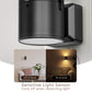 YANSUN 2-Pack 1W Black Cylindrical Wall Style Night Light with Motion Sensing and Slide Dimming
