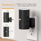 YANSUN 2-Pack 1W Black Cylindrical Wall Style Night Light with Motion Sensing and Slide Dimming