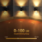 YANSUN 2-Pack 1W Black Cylindrical Wall Style Night Light with Motion Sensing and Slide Dimming