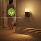 YANSUN 2-Pack 1W Plug-In Dusk to Dawn Candle Night Light, Warm 2700K LED, Wood-Grain Plastic Housing, Slide Dimmer, US 2-Prong Plug