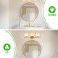 YANSUN 24 in. 3-Light Gold Vanity Light Fixture with Frosted Glass Globes Shade Wall Sconce for Vanity Mirror and Hallway