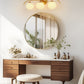 YANSUN 24 in. 3-Light Gold Vanity Light Fixture with Frosted Glass Globes Shade Wall Sconce for Vanity Mirror and Hallway