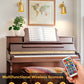 YANSUN Set of 2 Gold Wall Lamps with Bell Shade, Battery-Operated & Dimmable, Perfect for Hallway, Stairs, Living Room, and Bedroom