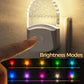 YANSUN 0.5-Watt Integrated LED Color Changing Plug-In Night Light, 3000K+RGB, Acrylic, Dimmable, Light Sensor, White, 4-Pack