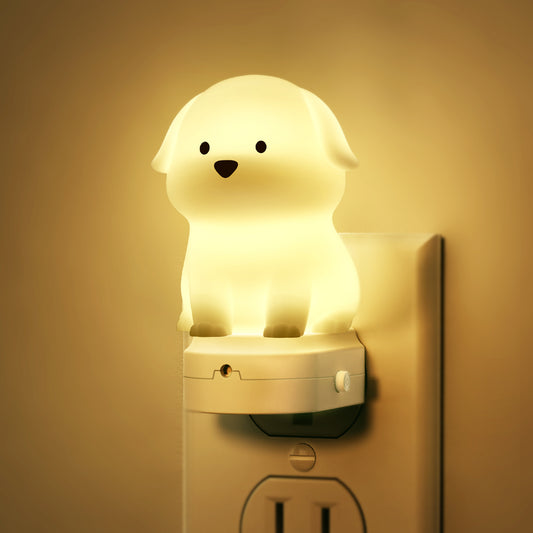 YANSUN 0.5-Watt Integrated LED Plug-In Dog Night Light, Color Changing, Button Adjustable, Light Sensor, 1-Pack