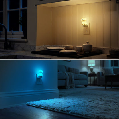 YANSUN 0.5-Watt Integrated LED Plug-In Dog Night Light, Color Changing, Button Adjustable, Light Sensor, 1-Pack