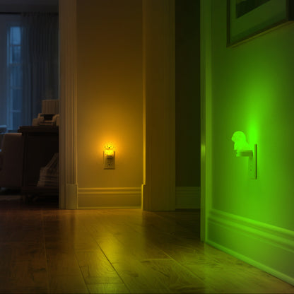 YANSUN 0.5-Watt Integrated LED Plug-In Dog Night Light, Color Changing, Button Adjustable, Light Sensor, 1-Pack