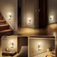 YANSUN 1W White Plug-In Night Lights with Modern Diamond Acrylic Square Cylinder, Sliding Dimming, Warm 3000K, 1-Pack