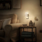 YANSUN 1W White Plug-In Night Lights with Modern Diamond Acrylic Square Cylinder, Sliding Dimming, Warm 3000K, 1-Pack