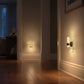 YANSUN 2-Pack 1W Dusk to Dawn Plug-in Night Lights Modern Acrylic Warm White 2700K Dimmable LED Night Lights with Gold Accent for Hallway Bedroom