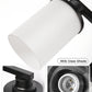 YANSUN 27 in. 4-Light Matte Black Cylinder Glass Shade Vanity Light with Dimmable for Bathroom No Bulbs Included