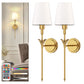 YANSUN 2-Pack Petal Design Indoor Wall Sconces with Cone Shade, 2W RGB CW Dimmable LED, Remote-Controlled, Extra Bulbs Included