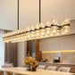 YANSUN 60-Light Modern Black Crystal Chandelier G9 LED 3000K Warm White Pendant Light for Dining Room Living Room