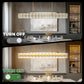 YANSUN 60-Light Gold Crystal Chandelier with Crystal Shade, 3000K Warm Light, Modern Hanging Pendant Light with 70 G9 Bulbs