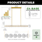 YANSUN 60-Light Gold Crystal Chandelier with Crystal Shade, 3000K Warm Light, Modern Hanging Pendant Light with 70 G9 Bulbs