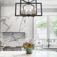 YANSUN 6-Light Black and Gold Pendant Light with E12 Sockets, Adjustable Modern Hanging Light for Dining Room and Foyer