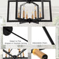 YANSUN 6-Light Black and Gold Pendant Light with E12 Sockets, Adjustable Modern Hanging Light for Dining Room and Foyer