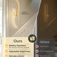 YANSUN 2-Pack LED Wave Wall Light, 39.37in Gold Finish, Built-in Dimmable & Color Changing, Touch & Remote Control, Memory & Timer Function
