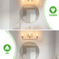 YANSUN 27 in. 3-Light Brushed Nickel Vanity Light with Clear Glass Shades, Wall Sconce for Vanity Mirror or Dressing Room