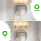 YANSUN 24 in. 3-Light Brushed Nickel Vanity Light with Glass Shades, Modern Wall Sconce for Bathroom, Vanity, or Dressing Room