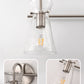 YANSUN 24 in. 3-Light Brushed Nickel Vanity Light with Glass Shades, Modern Wall Sconce for Bathroom, Vanity, or Dressing Room