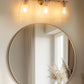 YANSUN 24 in. 3-Light Brushed Nickel Vanity Light with Glass Shades, Modern Wall Sconce for Bathroom, Vanity, or Dressing Room