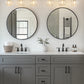 YANSUN 24 in. 3-Light Brushed Nickel Vanity Light with Clear Glass Globe Shades Perfect for Vanity Powder Room Dressing Room