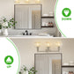 YANSUN 24 in. 3-Light Brushed Nickel Vanity Light with Clear Glass Globe Shades Perfect for Vanity Powder Room Dressing Room