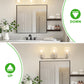 YANSUN 20 in. 3-Light for Bathroom Vanity Light Polished Nickel with Clear Seedy Glass Shade Dimmable for Vanity Powder Room