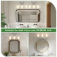 YANSUN 22 in. Brushed Nickel 3-Light Vanity Light with Clear Cylinder Glass Shade for Bathroom, Powder Room or Dressing Room