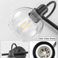 YANSUN 20 in. 3-Light Matte Black Bathroom Vanity Light, Industrial Design with Clear Glass Globe Shades for Vanity, or Mirror