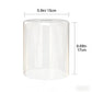YANSUN 7 in. 1 in. Lip Clear Glass Cylindrical Pendant Shade and Vanity Shade (1-Pack)