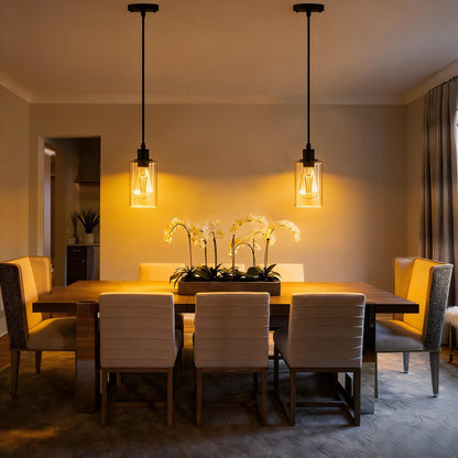 YANSUN Matte Black Rustic Industrial 60-Watt 1-Light Mini Pendant Light with Metal Shade