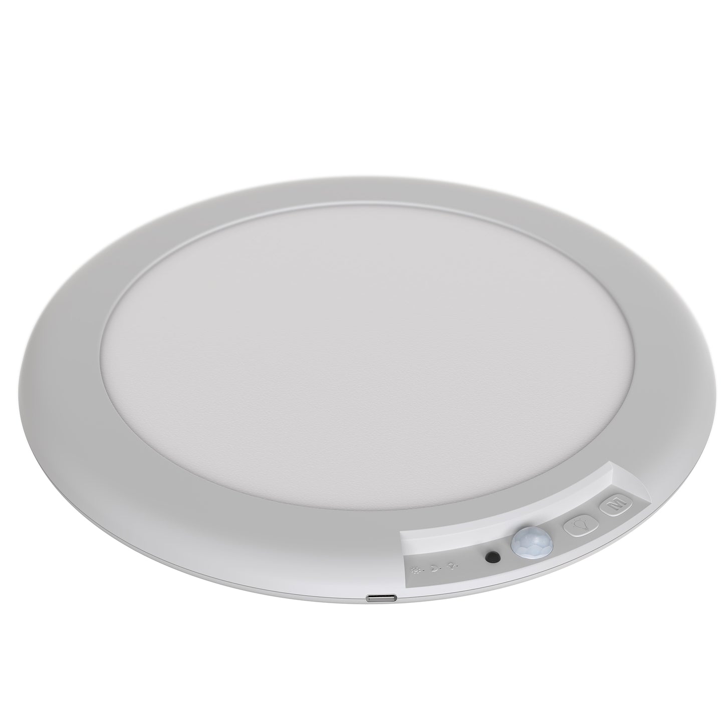 YANSUN 7.5 in. 1-Light RGB White Round Dimmable Motion Sensor Integrated LED Flush Mount Ceiling Light with Remote for Bedroom