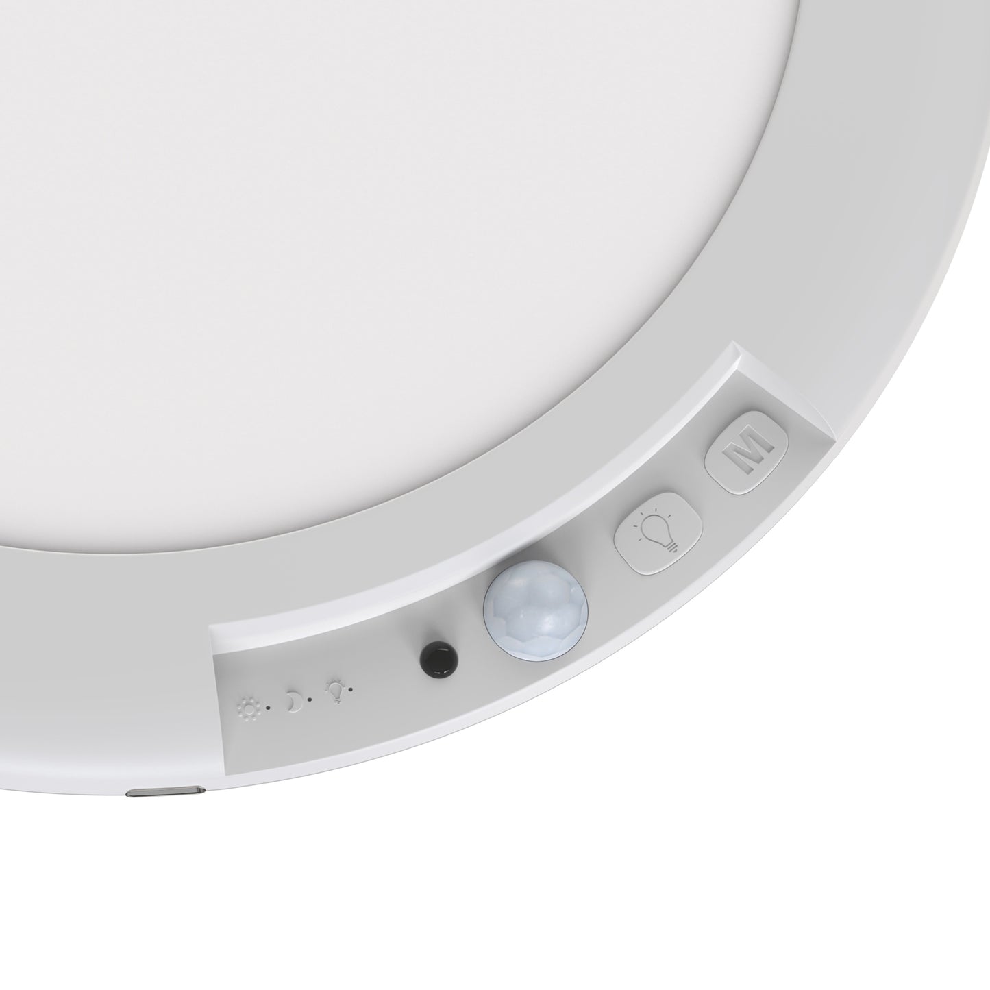 YANSUN 7.5 in. 1-Light RGB White Round Dimmable Motion Sensor Integrated LED Flush Mount Ceiling Light with Remote for Bedroom