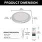 YANSUN 7.5 in. 1-Light RGB White Round Dimmable Motion Sensor Integrated LED Flush Mount Ceiling Light with Remote for Bedroom