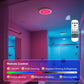 YANSUN 7.5 in. 1-Light RGB White Round Dimmable Motion Sensor Integrated LED Flush Mount Ceiling Light with Remote for Bedroom