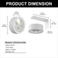 YANSUN 3-Pack White Round LED Picture Lights for Wall with Dimmable Painting Lights and Remote Timer for Paintings or Frames