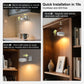 YANSUN 3-Pack White Round LED Picture Lights for Wall with Dimmable Painting Lights and Remote Timer for Paintings or Frames