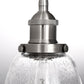 YANSUN Single-Head Pendant Light with Bubble Glass Shade, Non-Integrated Bulb, Sand Nickel Finish, E26 Socket
