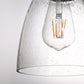 YANSUN Single-Head Pendant Light with Bubble Glass Shade, Non-Integrated Bulb, Sand Nickel Finish, E26 Socket