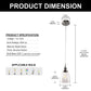 YANSUN Single-Head Pendant Light with Bubble Glass Shade, Non-Integrated Bulb, Sand Nickel Finish, E26 Socket