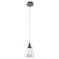YANSUN Single-Head Pendant Light with Bubble Glass Shade, Non-Integrated Bulb, Sand Nickel Finish, E26 Socket