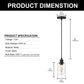 YANSUN Matte Black Rustic Industrial 60-Watt 1-Light Mini Pendant Light with Metal Shade