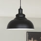 YANSUN Single Pendant Light with 30cm Black Glass Shade E26 Bulb Not Included