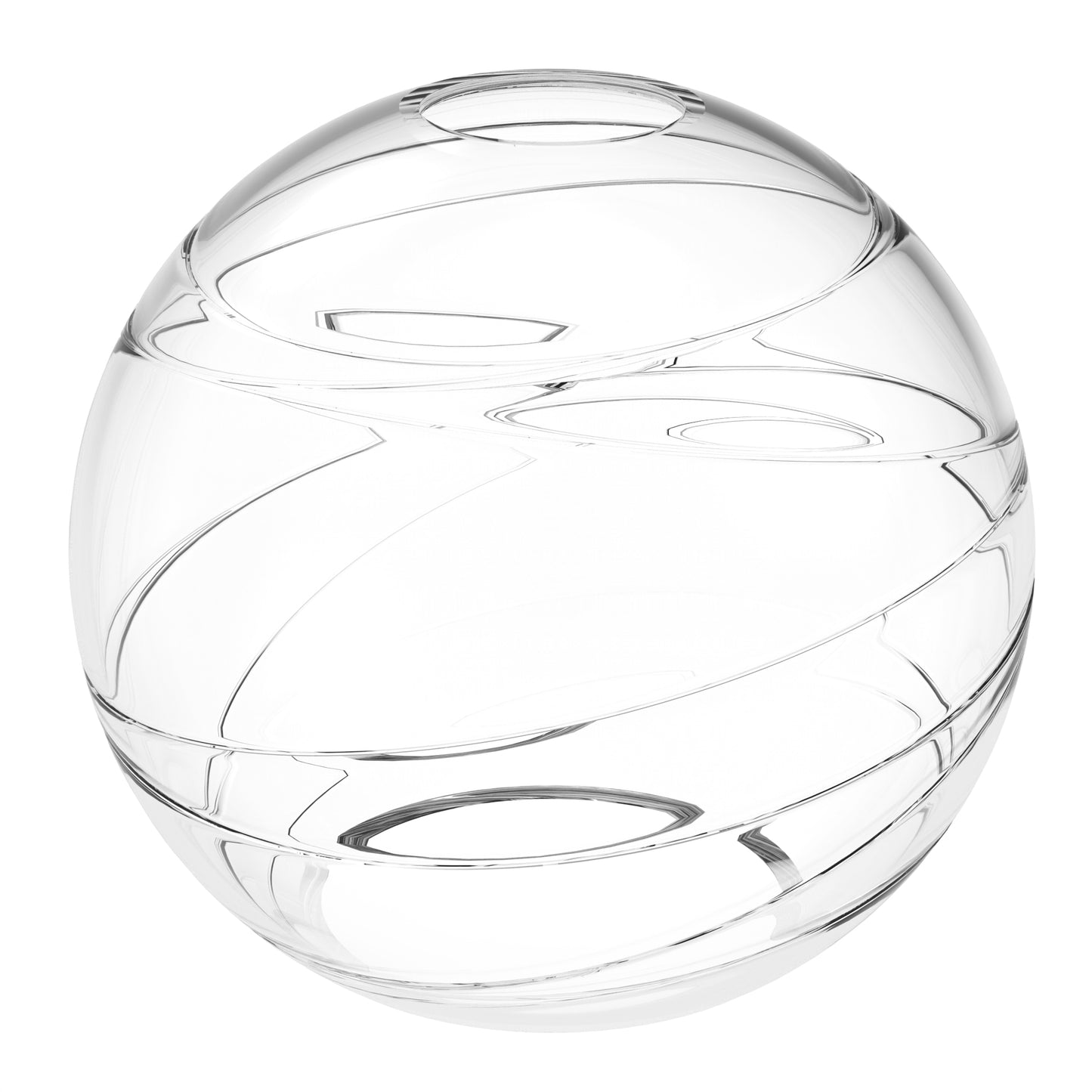 YANSUN 5.5 in. Clear Seeded Glass Globe Vanity Shade with 1 in. Neckless Fitter for Pendant, Chanderlier, Vanity Light